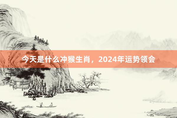 今天是什么冲猴生肖，2024年运势领会